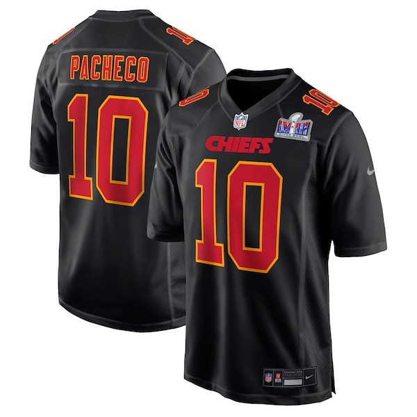 Isiah Pacheco Kansas City Chiefs Nike Super Bowl LVIII Carbon Fashion Game Player Jersey - Black
