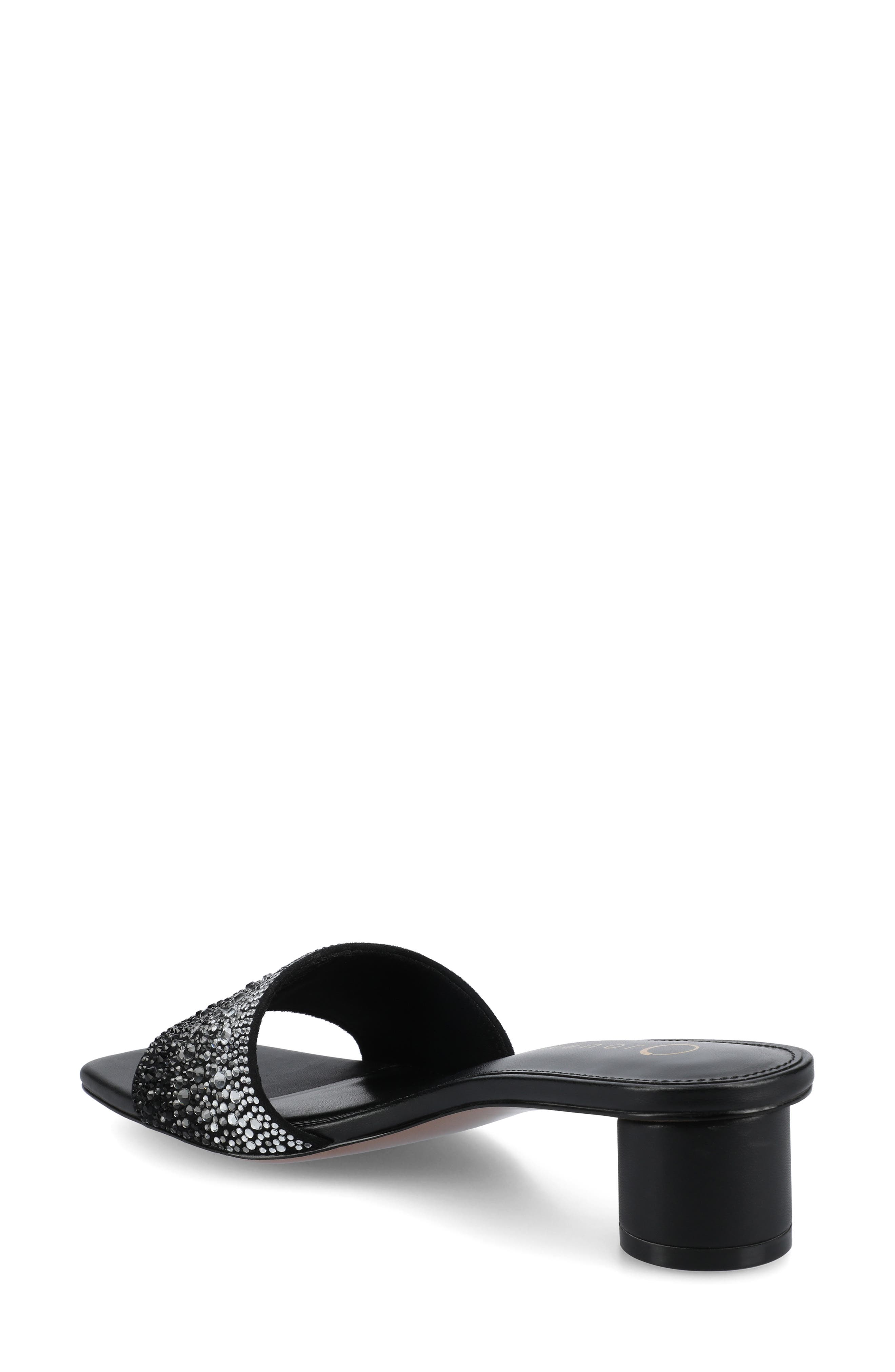 Journee Collection Flora Crystal Embellished Slide Sandal