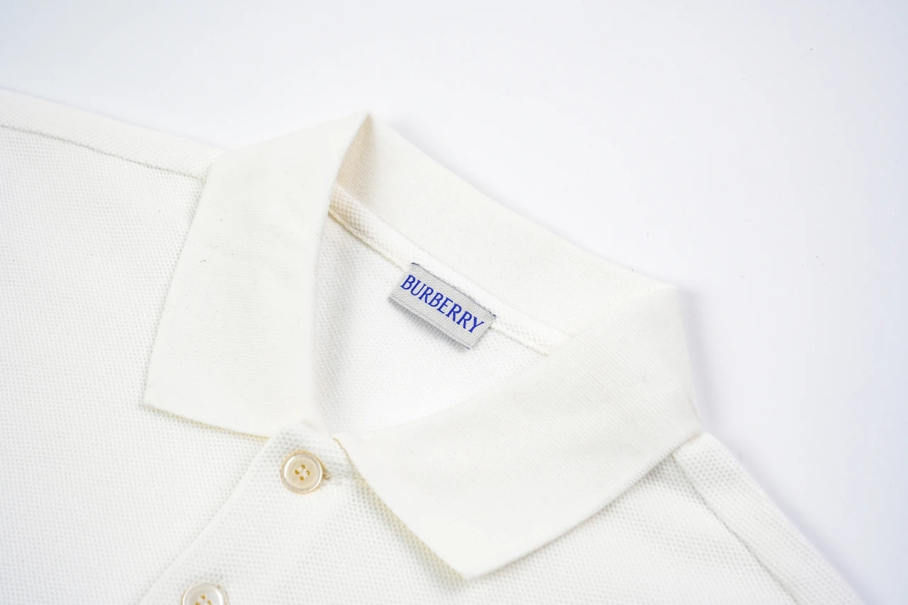 Burberry White Equestrian Knight Embroidered Polo Shirt product photo from LabelPicks