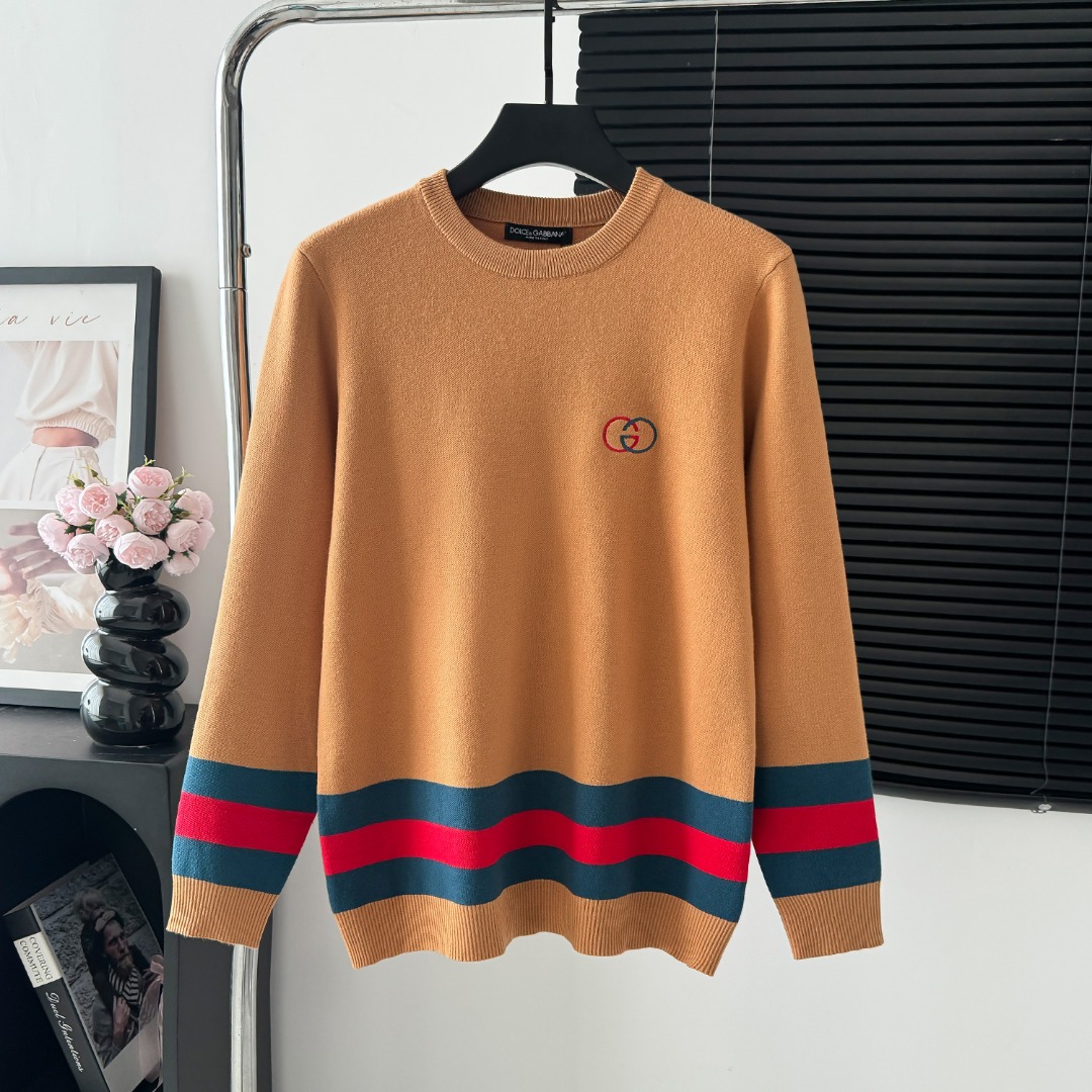 1021 New traffic light color-matching knit sweater