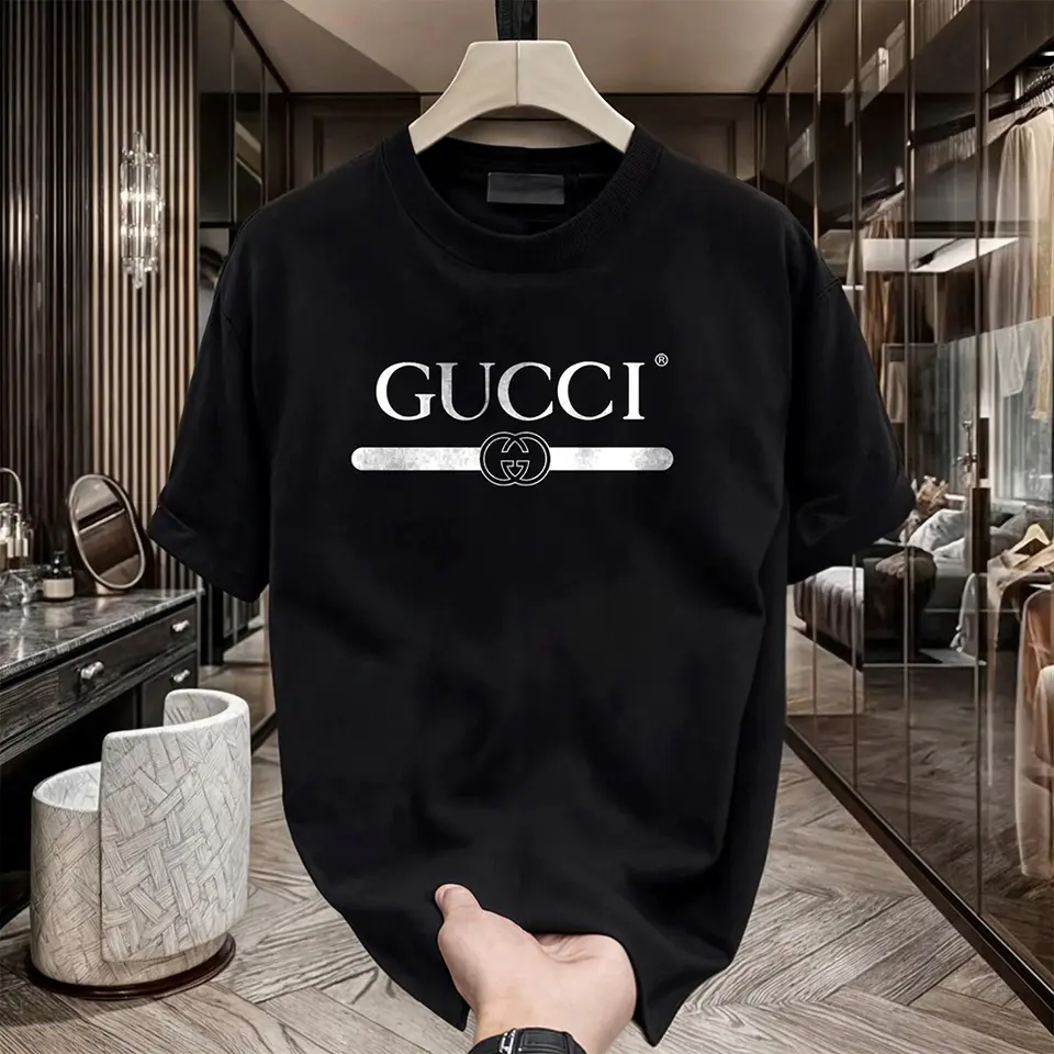 Stylish Classic Letter Print Round Neck T-Shirt