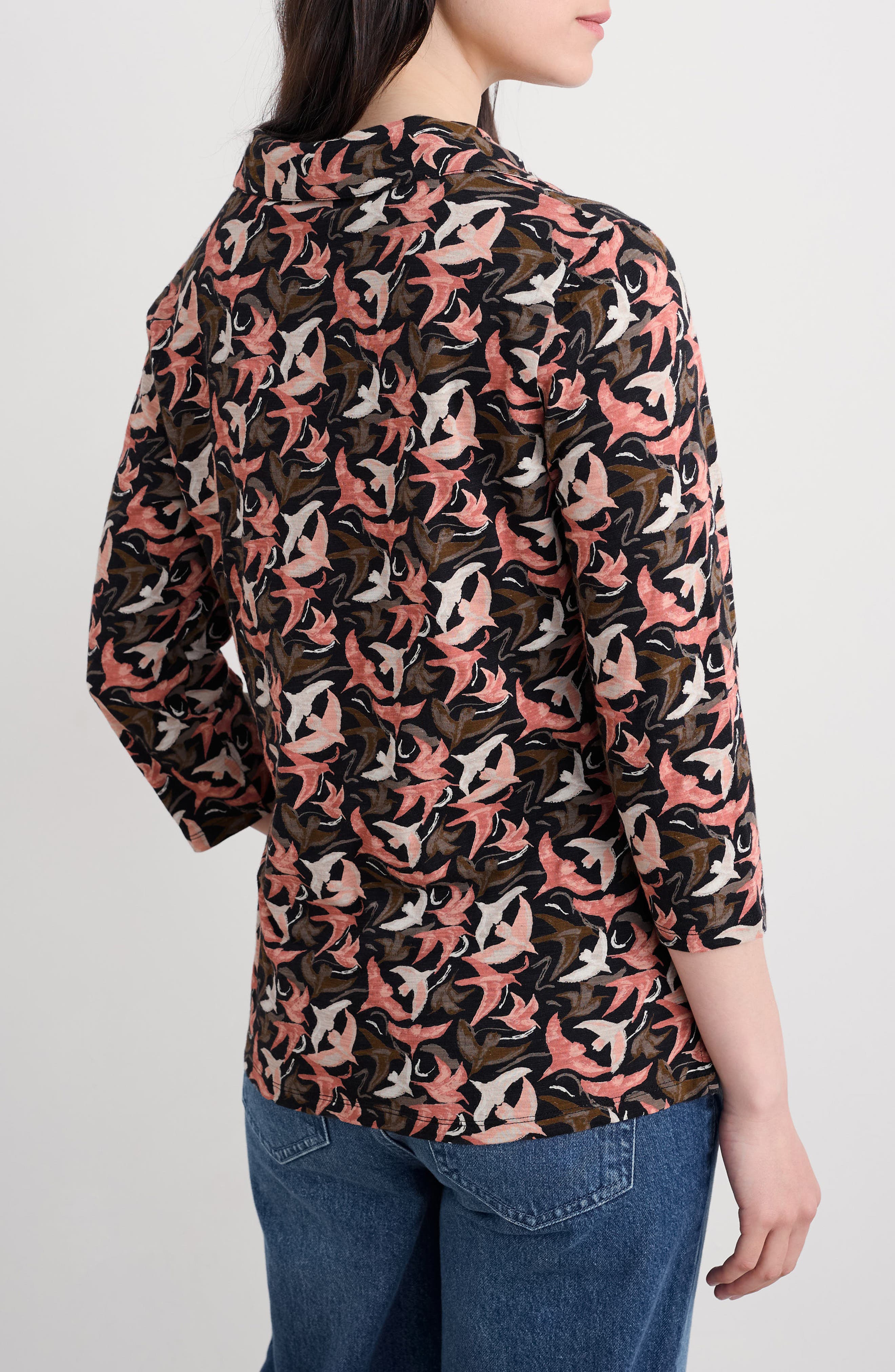 Seasalt Cornwall Wavecrest Print Organic Cotton Top