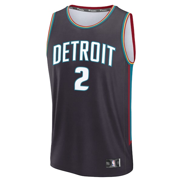 Cade Cunningham Detroit Pistons  2025/26 City Edition Fast Break Jersey - Charcoal