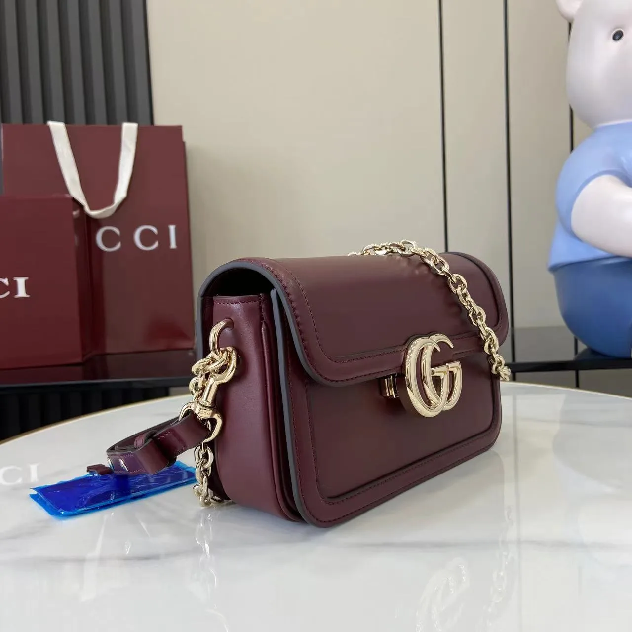 Gucci Red Smooth Leather Crossbody Bag product photo from LabelPicks
