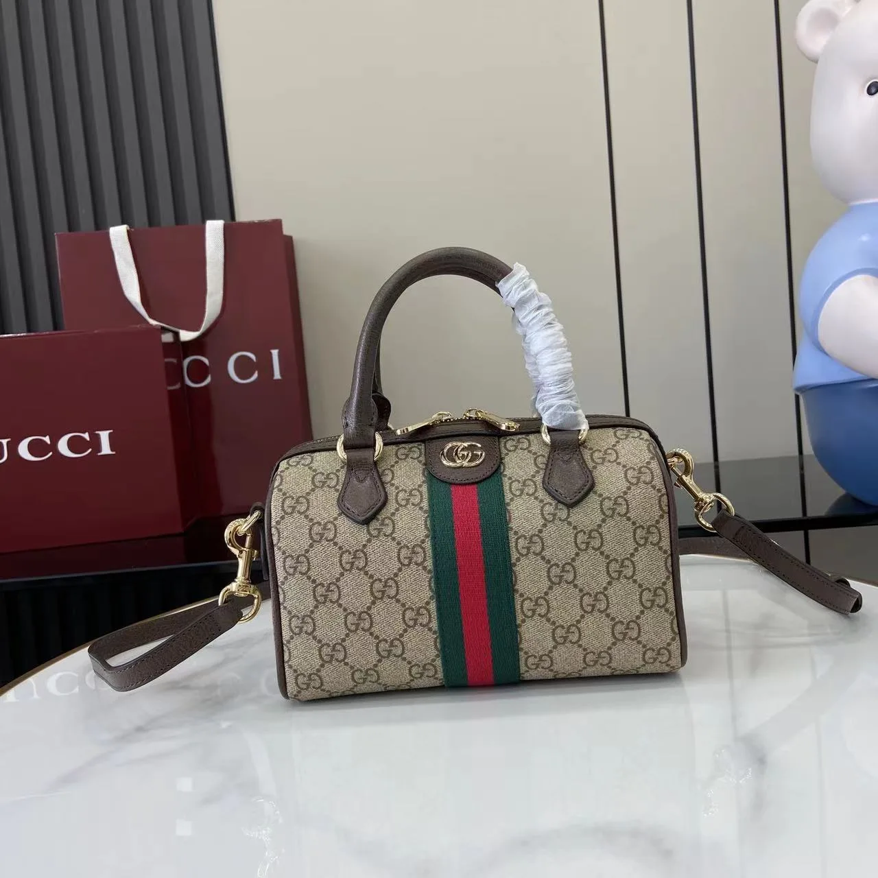 Gucci Brown Ophidia Top Handle Bag product photo from LabelPicks