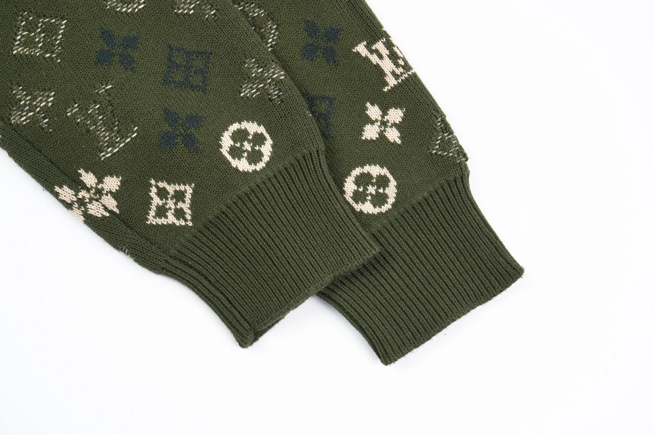 Louis Vuitton Green Camo Monogram Crewneck Sweater product photo from LabelPicks