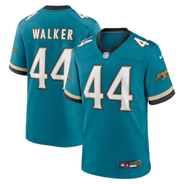 Travon Walker Jacksonville Jaguars Nike Prowler Throwback Player Game Jersey - Teal