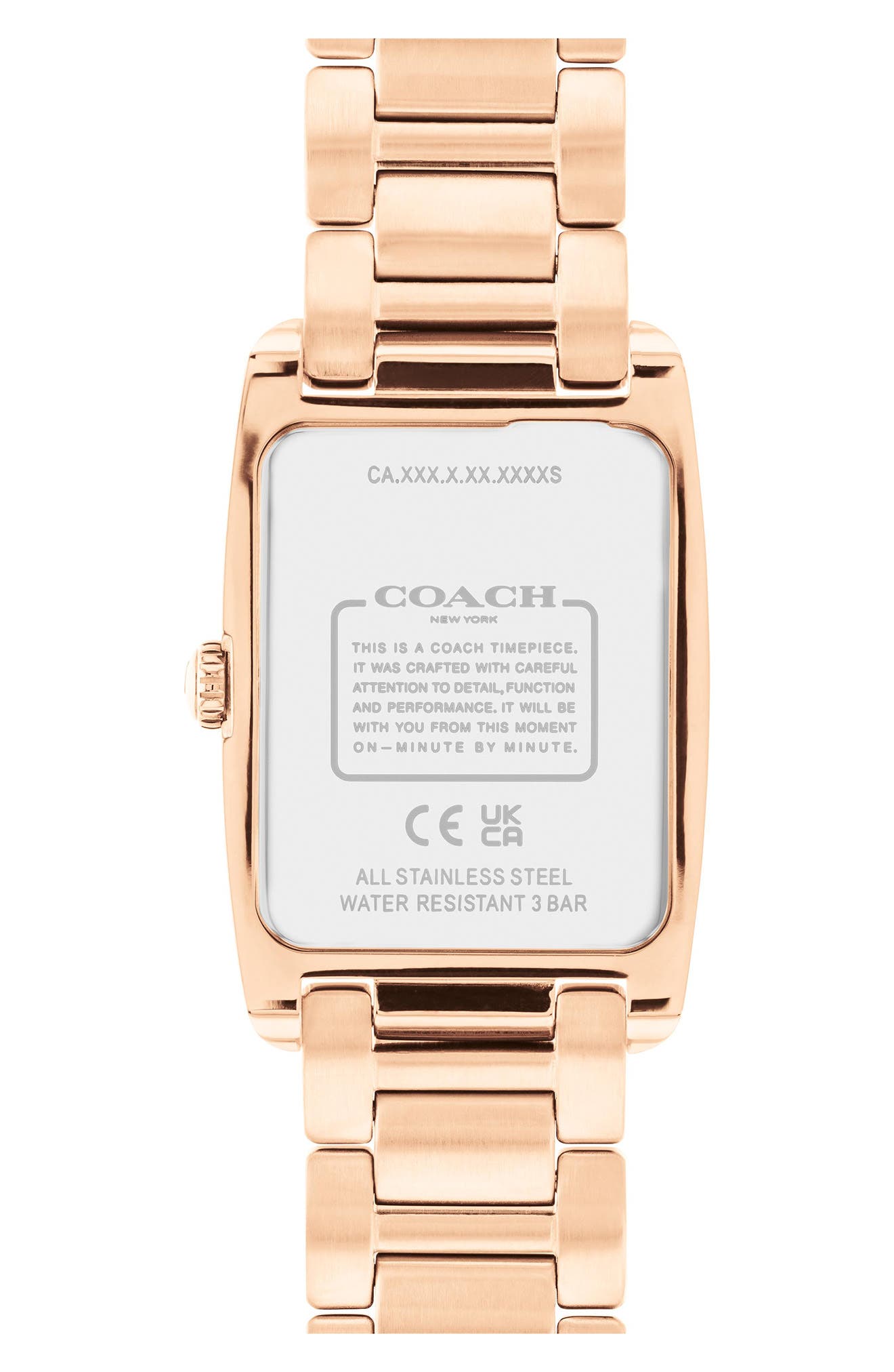 COACH Reese Crystal Rectangular Bracelet Watch, 24mm