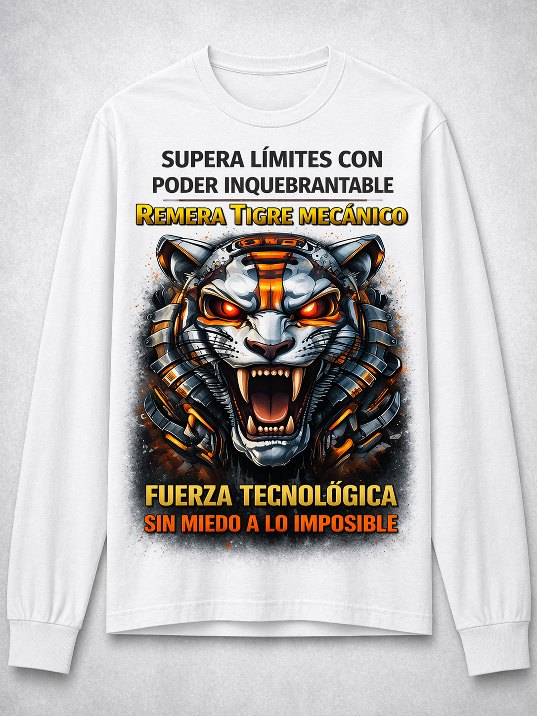 Remera Tigre Mecánico | Streetwear Dark Unisex