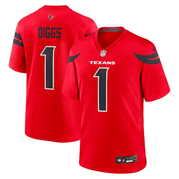 Stefon Diggs Houston Texans Nike Alternate Game Jersey -  Red/Navy