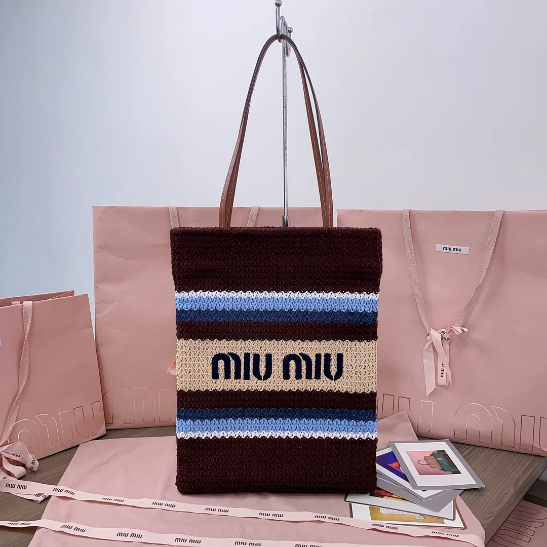 Miu Miu Straw Woven Tote Bag product photo from LabelPicks