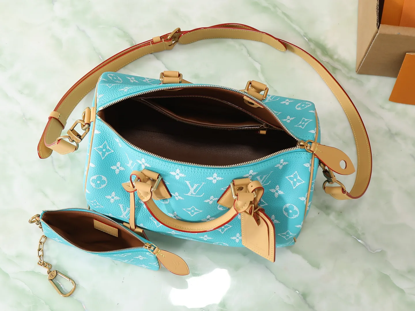 Louis Vuitton Blue Speedy Lambskin Top Handle Bag product photo from LabelPicks