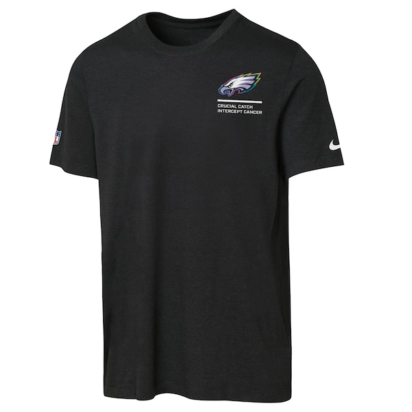 Philadelphia Eagles Nike Youth 2025 NFL Crucial Catch Tri-Blend Dri-FIT T-Shirt - Black