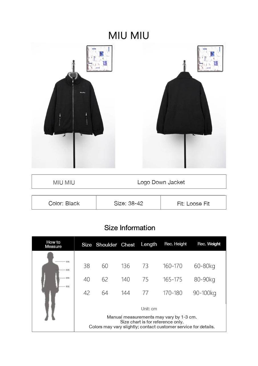 Miu Miu Black Fleece Collar Down Jacket product photo from LabelPicks