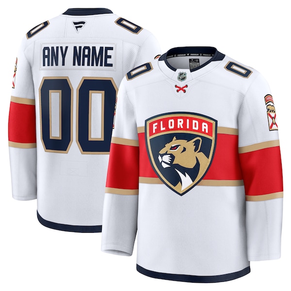 Florida Panthers  Away Premium Custom Jersey - White/Red
