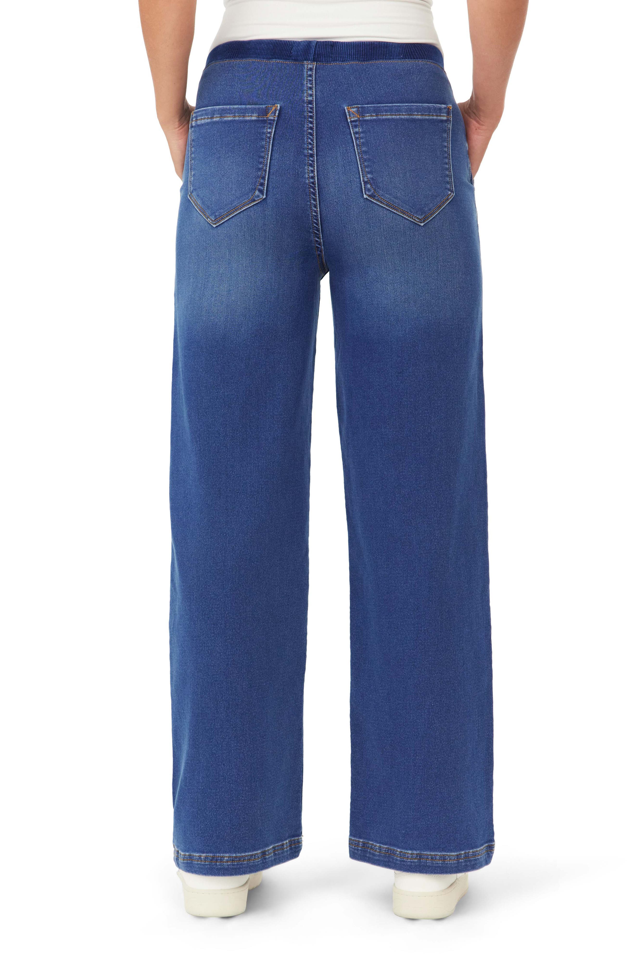 Kensie Drawstring Knit Wide Leg Pants