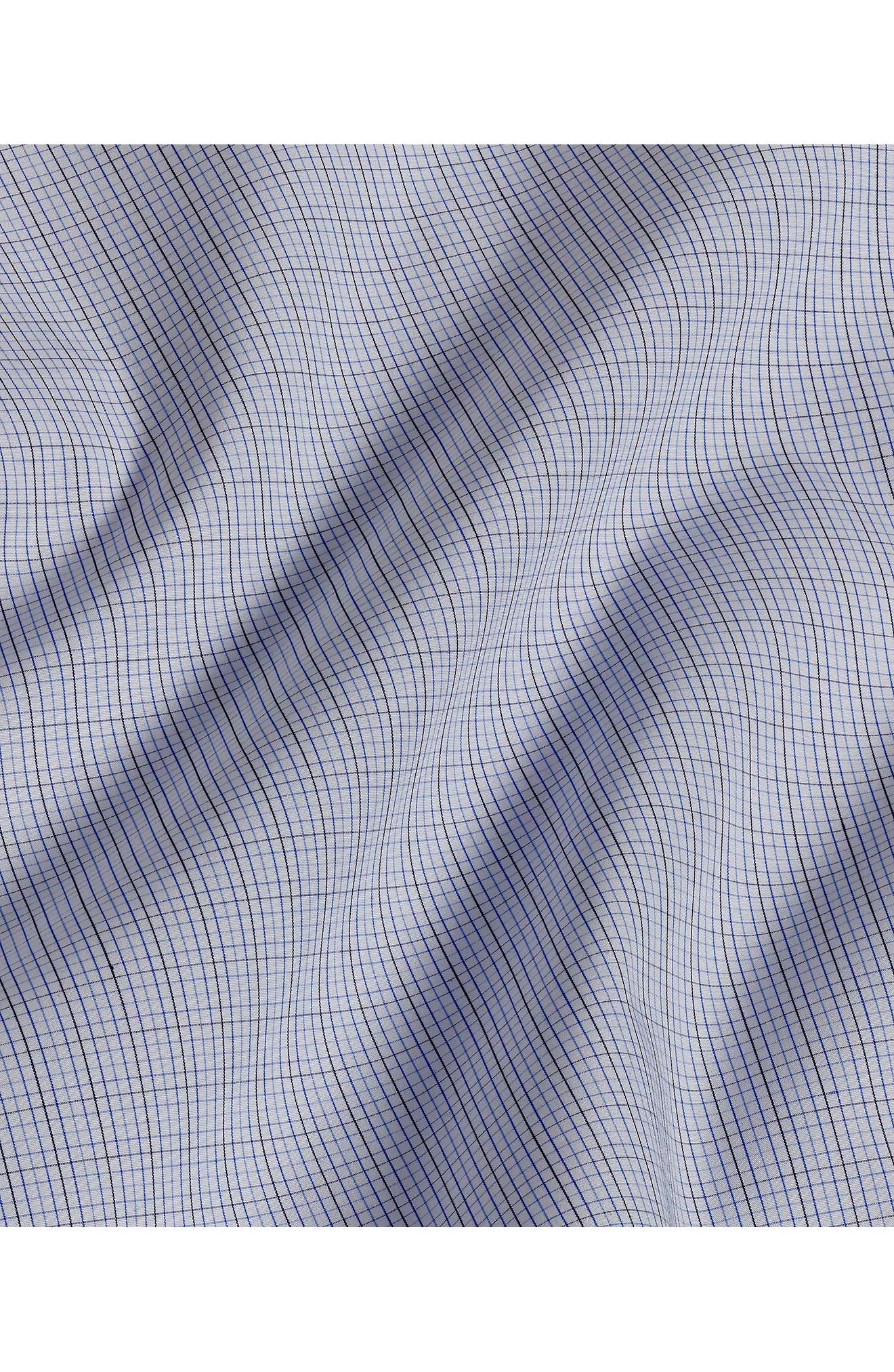 David Donahue Slim Fit Tattersall Check Cotton Dress Shirt