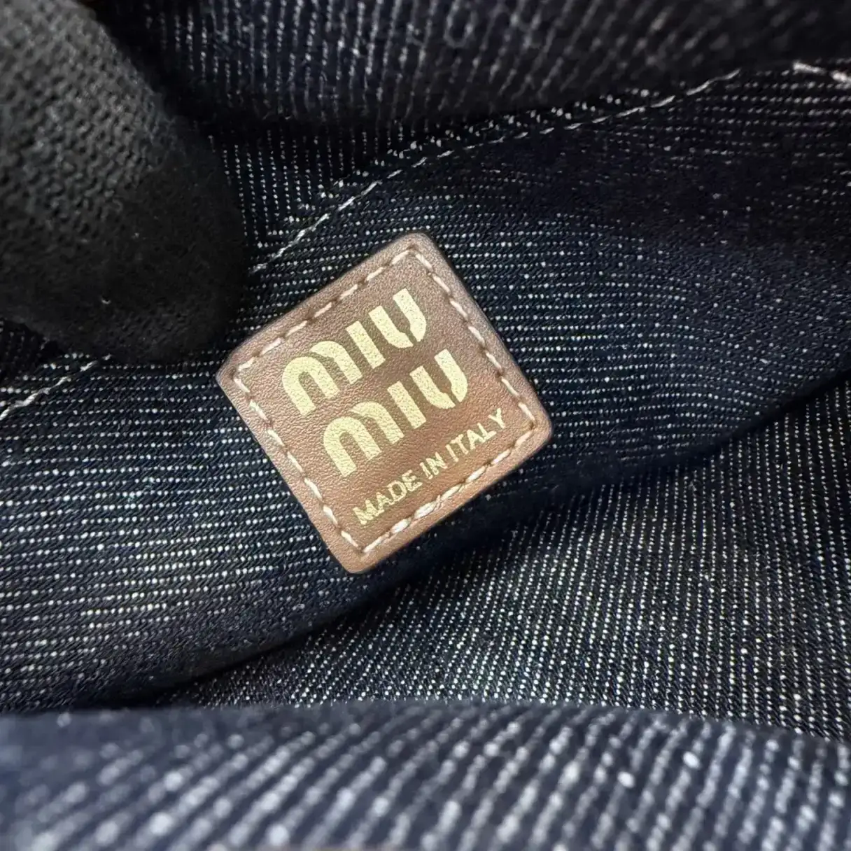 Miu Miu Brown Denim Tote Bag product photo from LabelPicks