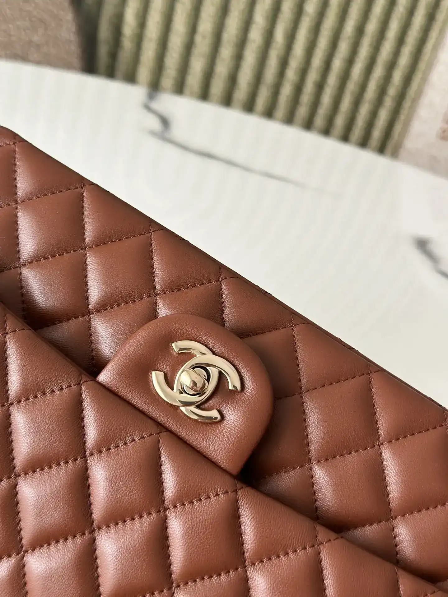 Chanel Classic Flap Brown Quilted Leather Shoulder Bag product photo from LabelPicks
