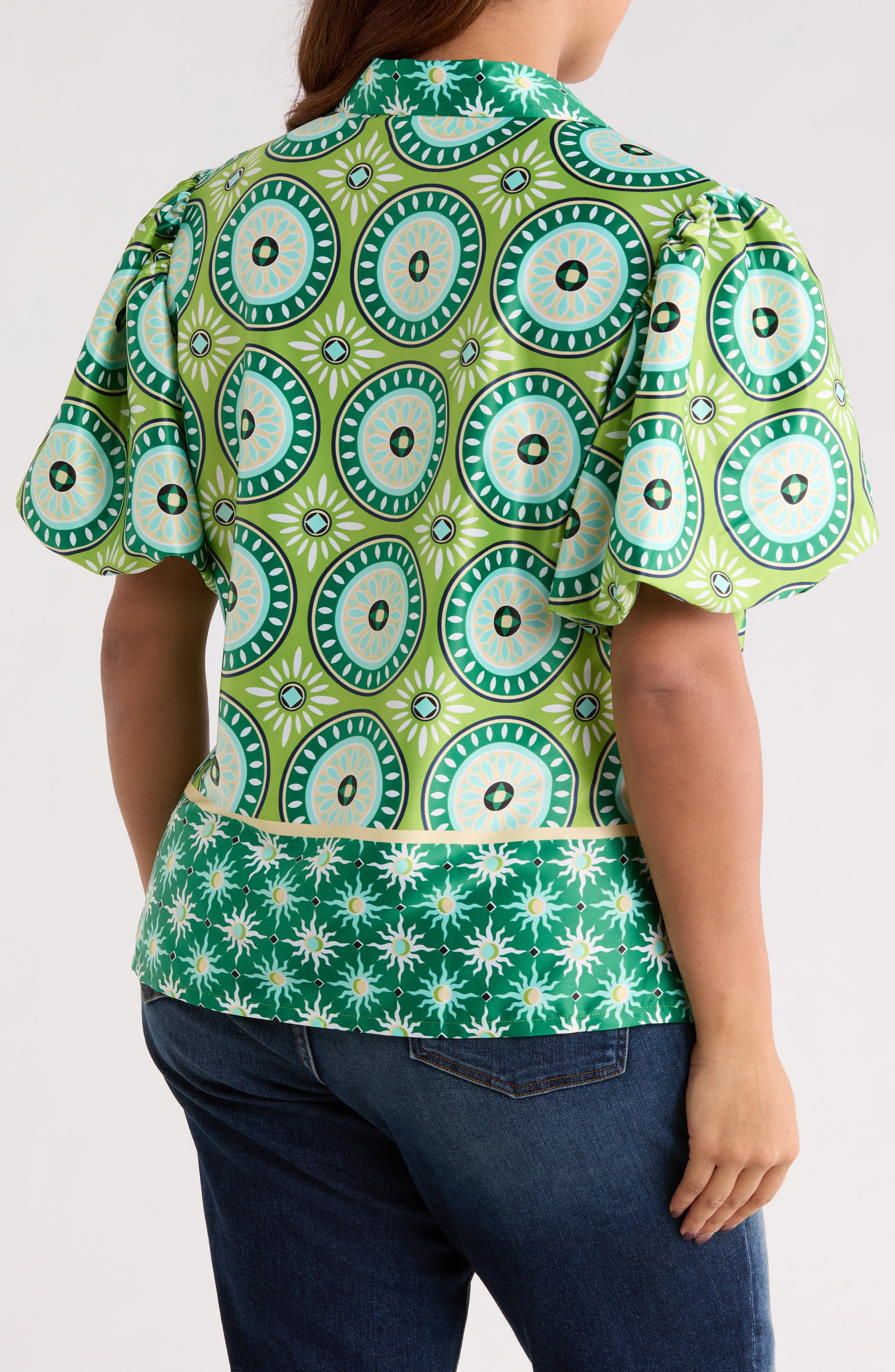 BY DESIGN Morocco Bubble Sleeve Top