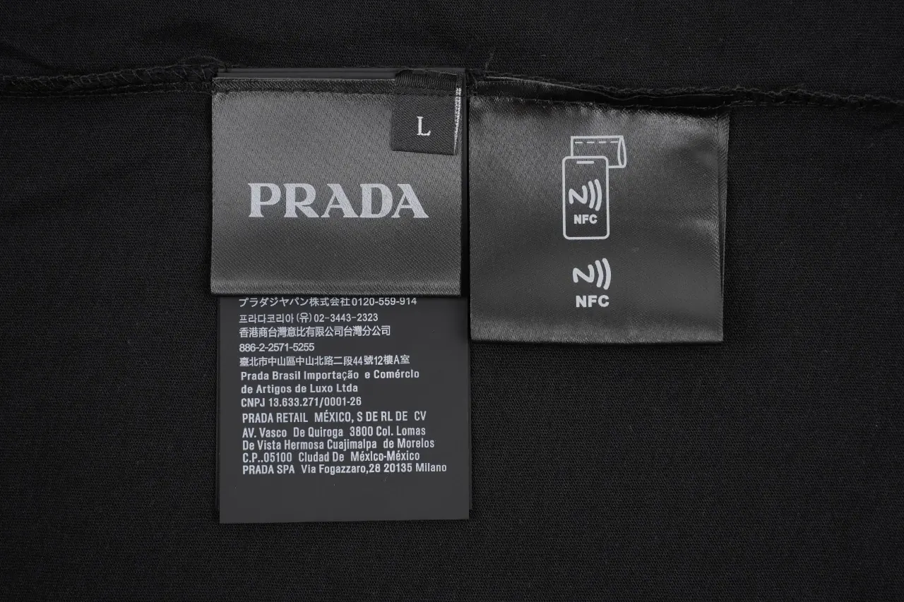 Prada Black Layered Long Sleeve Top with White Collar product photo from LabelPicks