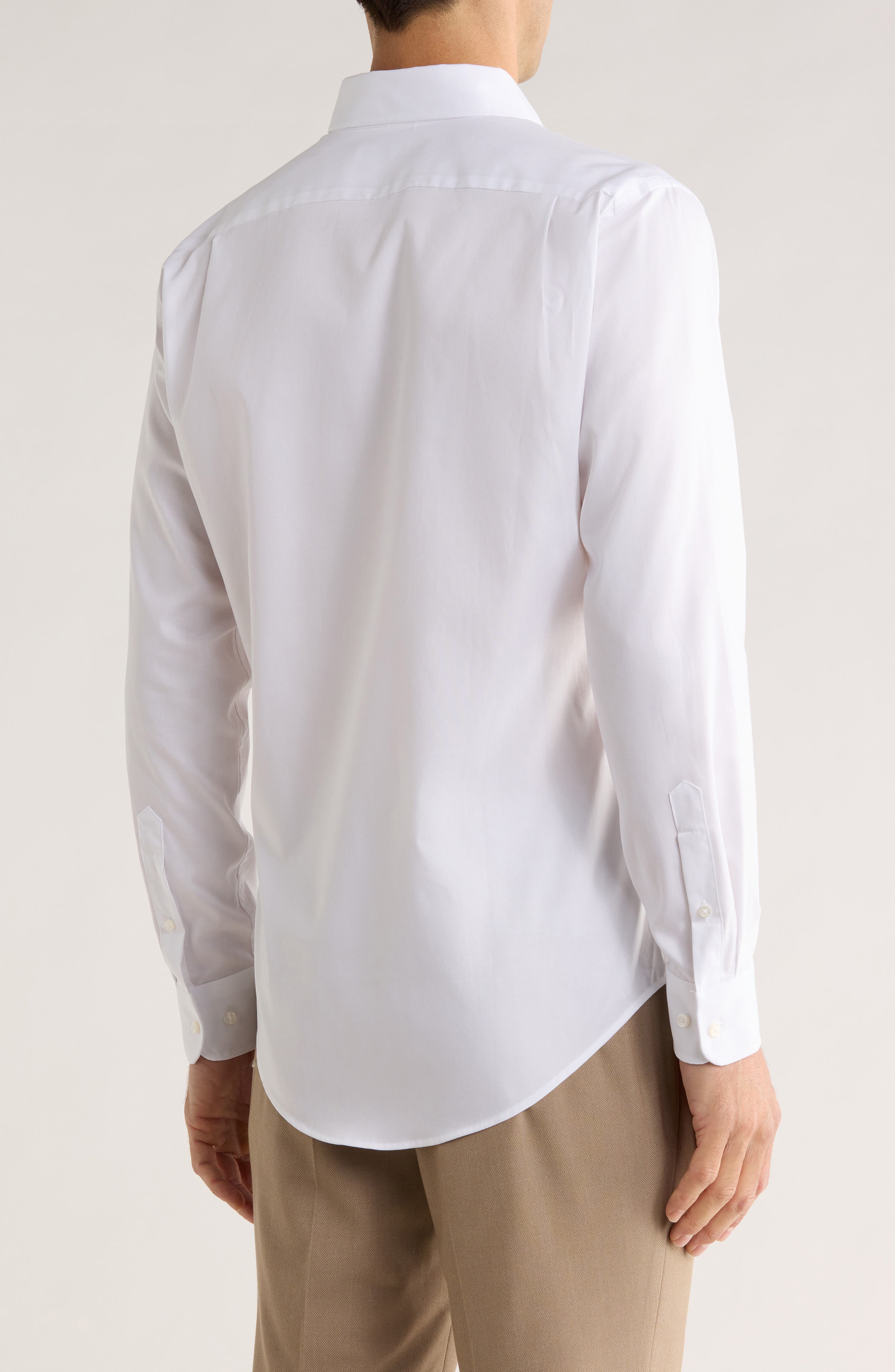Nordstrom Trim Fit Solid Cotton Button-Down Dress Shirt