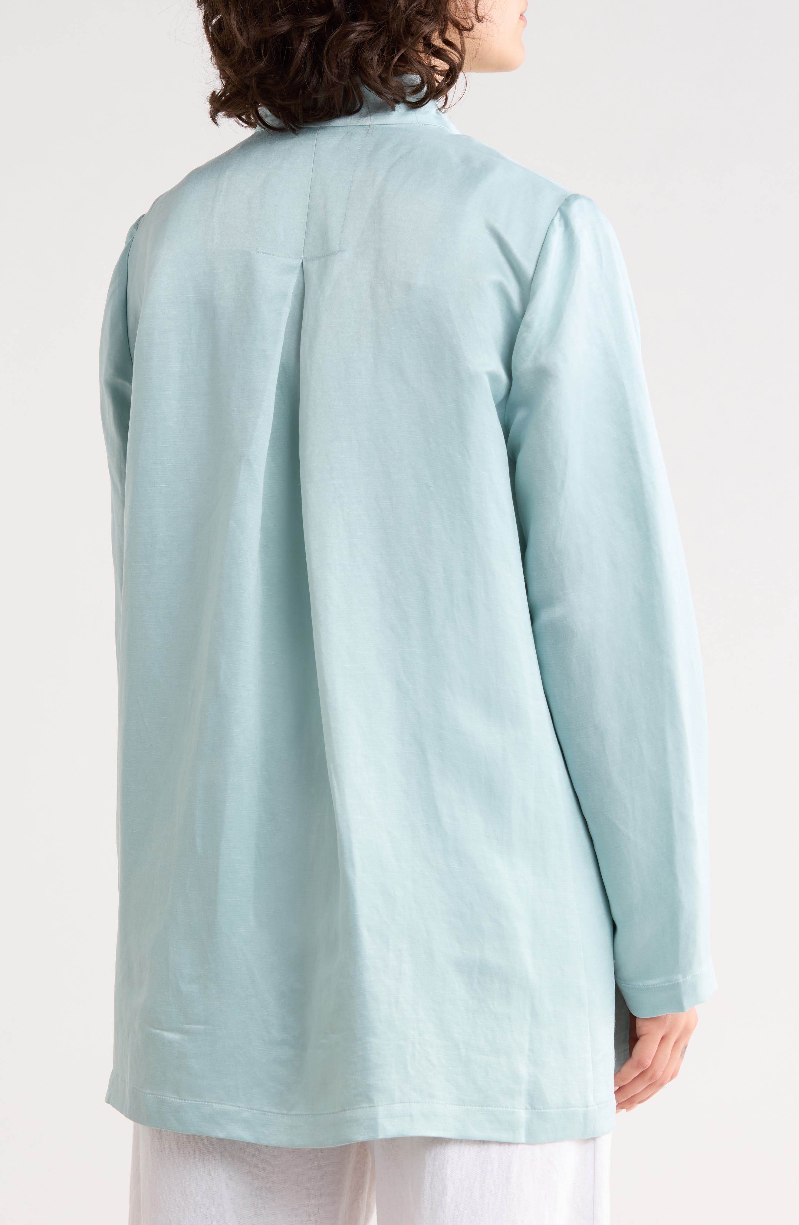 Eileen Fisher Long Linen & Silk Jacket