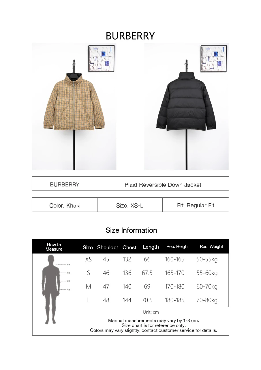 Burberry Beige Check Reversible Down Jacket product photo from LabelPicks
