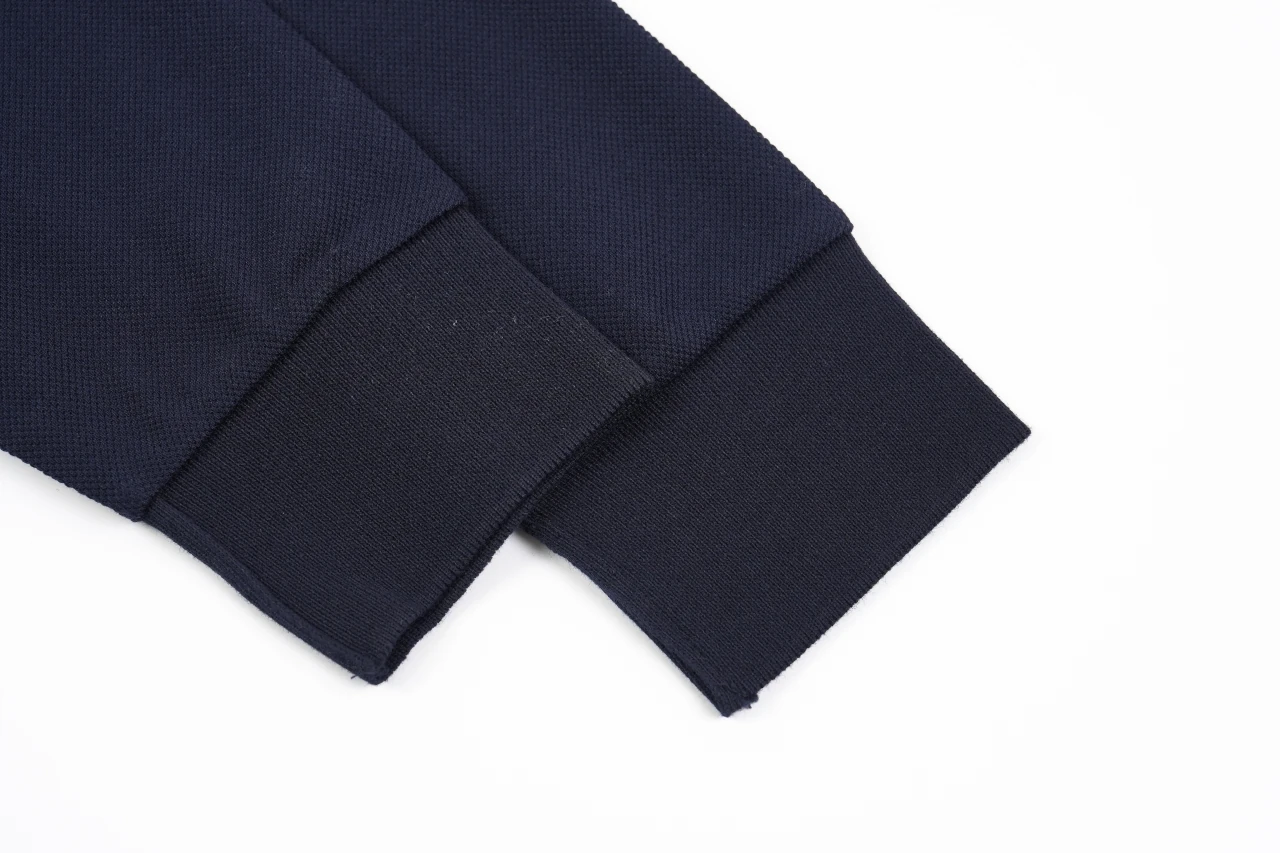 Miu Miu Navy Logo Embroidered Long Sleeve Polo Shirt product photo from LabelPicks