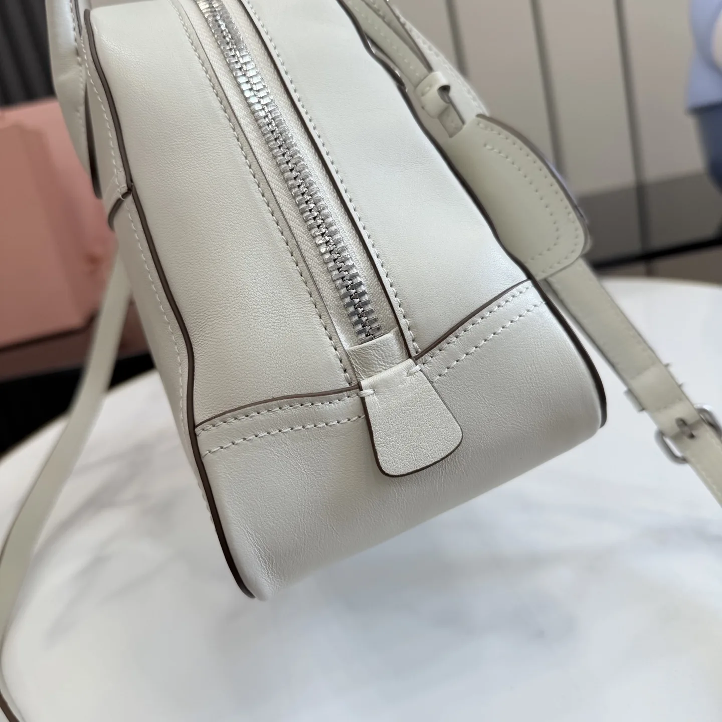 Miu Miu Vivant White Calfskin Top Handle Bag product photo from LabelPicks