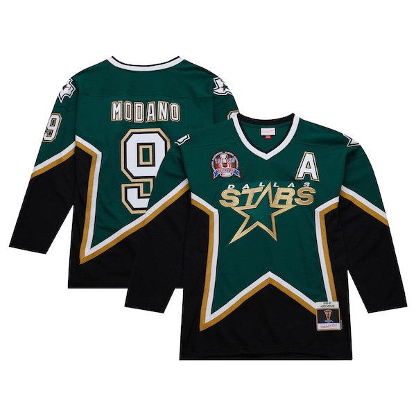 Mike Modano Dallas Stars Alternate Captain 1998-99 Stanley Cup Power Play Jersey - Green