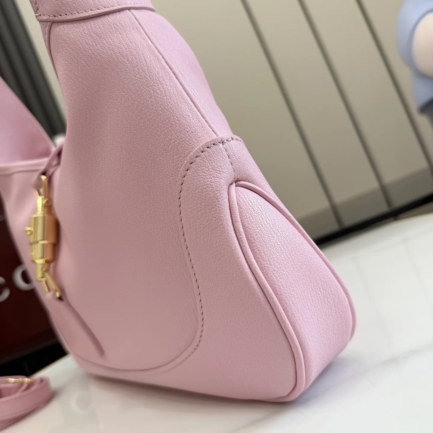 Gucci Pink Jackie Grained Leather Shoulder Bag product photo from LabelPicks