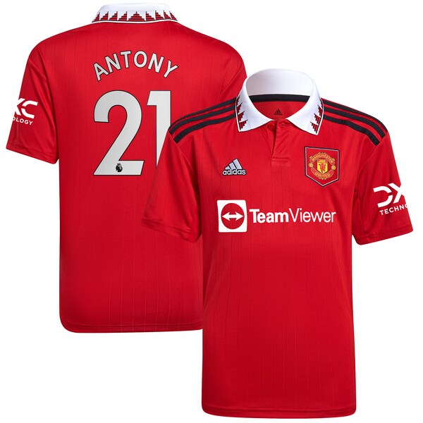 Antony Manchester United adidas Youth 2022/23 Home Replica Player Jersey - Red