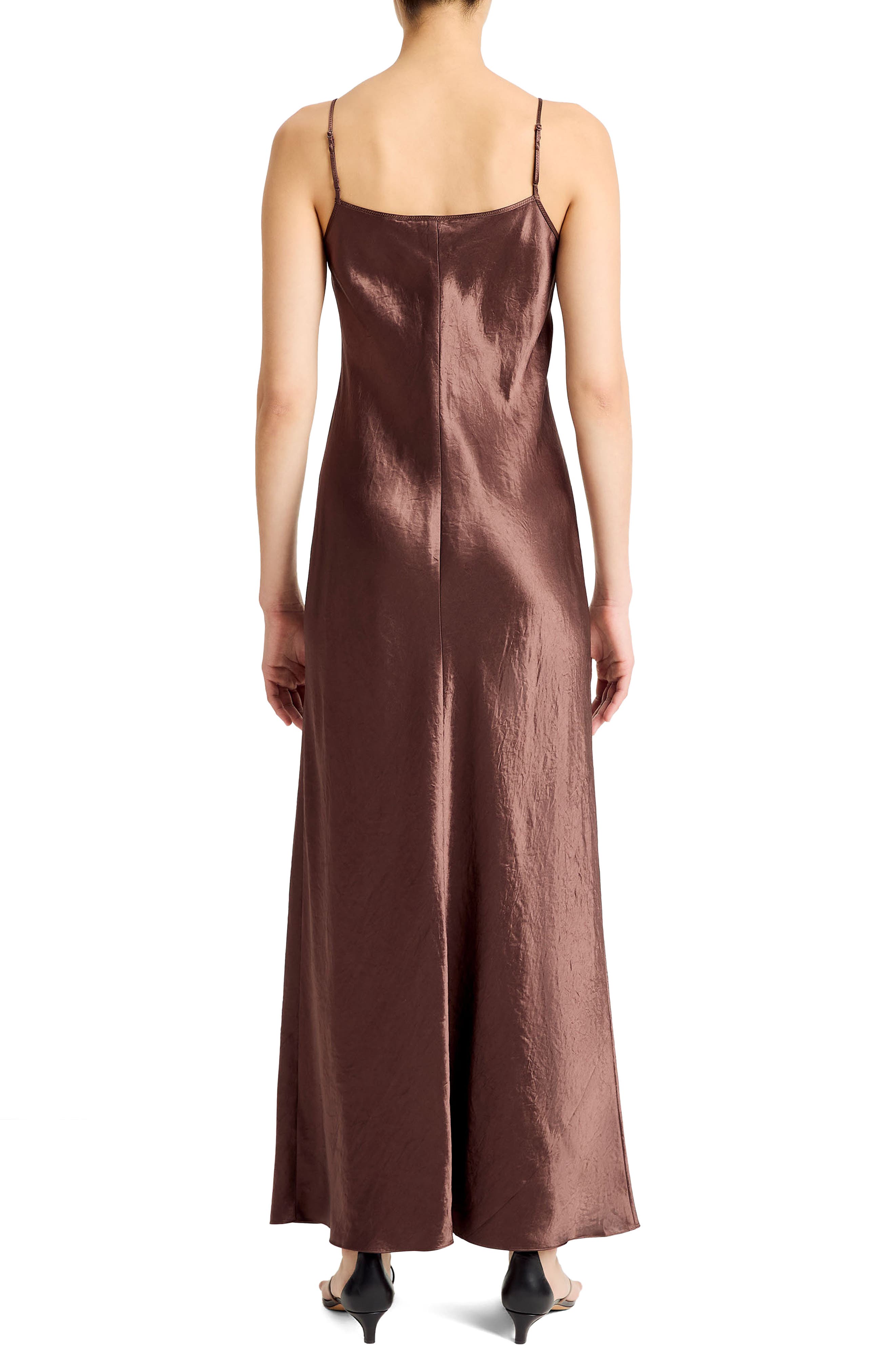 Vince Hammered Satin Maxi Slipdress