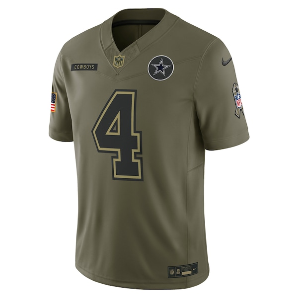 Dak Prescott Dallas Cowboys Nike 2025 Salute to Service Limited Jersey - Olive