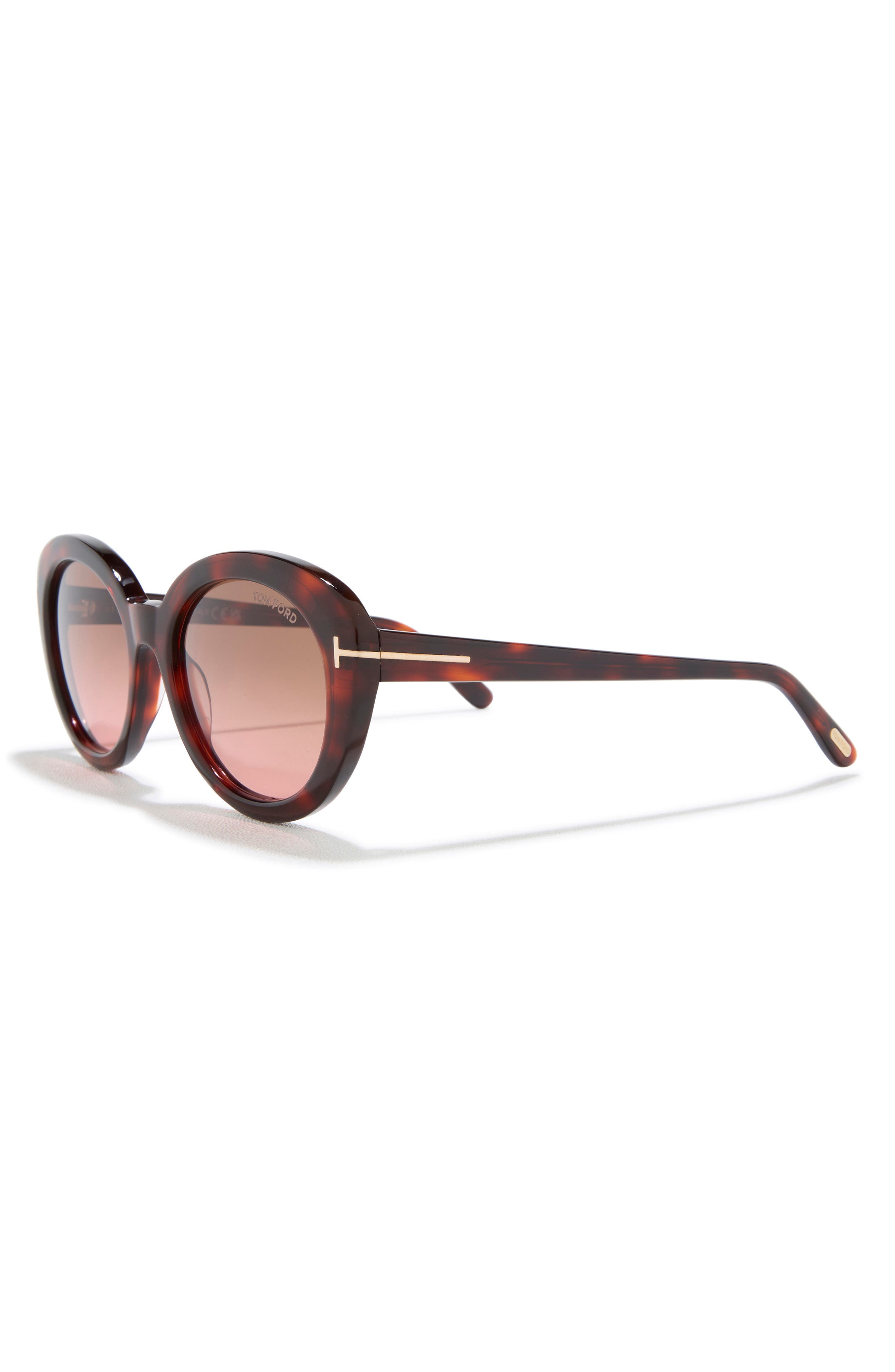 TOM FORD 55mm Round Sunglasses