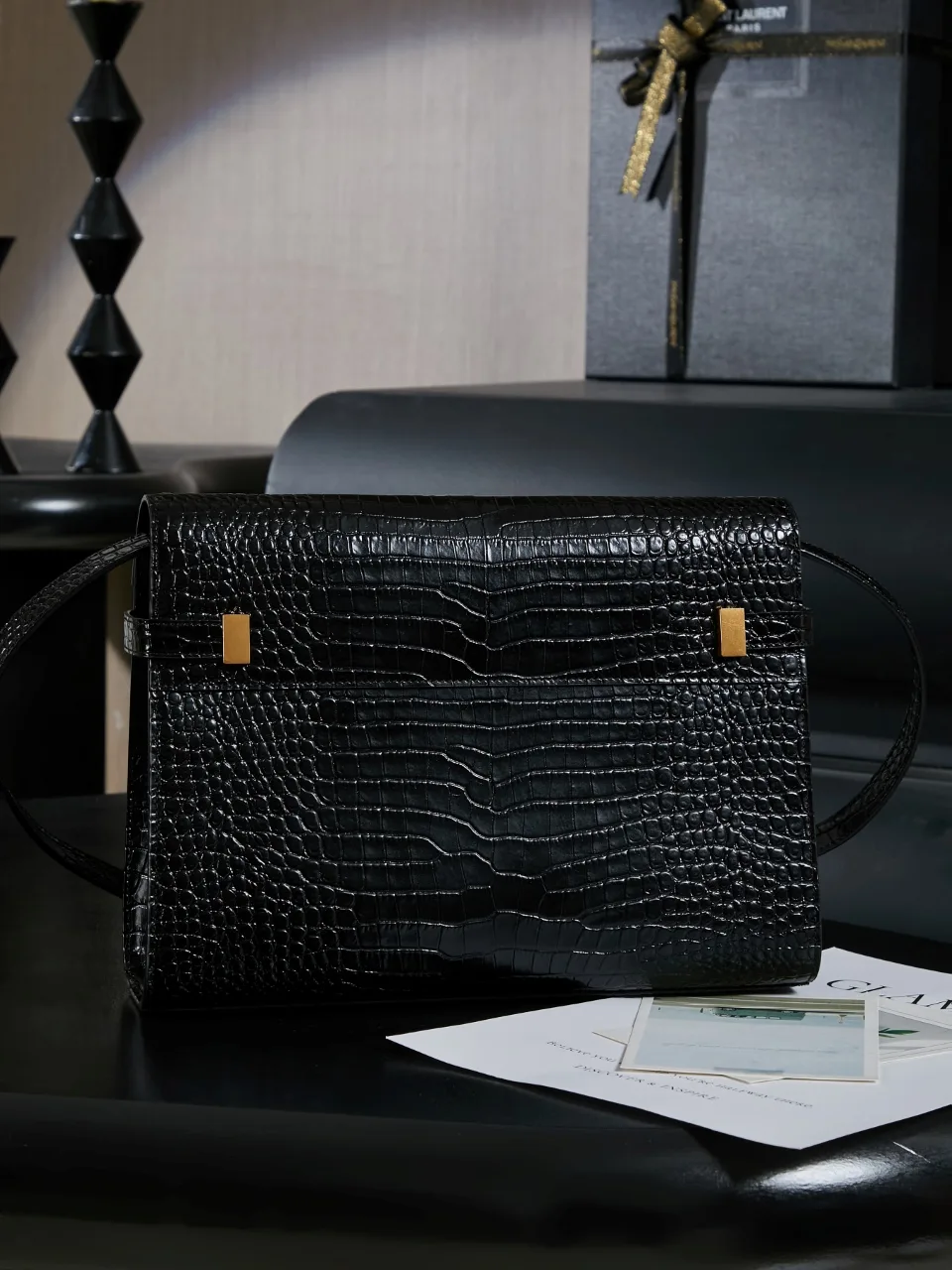 Fendi Black Baguette Calfskin Shoulder Bag product photo from LabelPicks