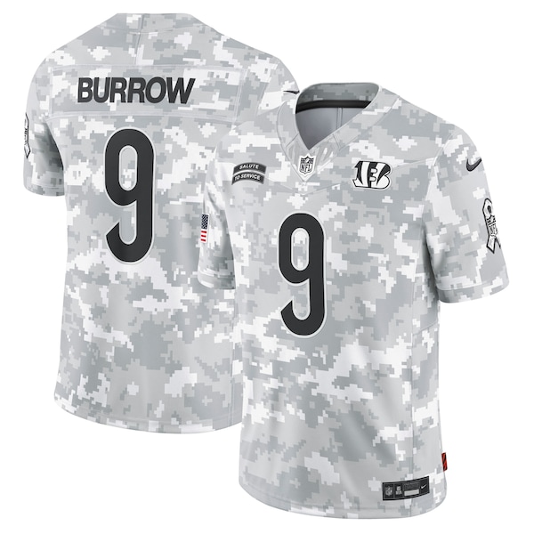 Joe Burrow Cincinnati Bengals Nike 2024 Salute to Service Limited Jersey - Arctic Camo