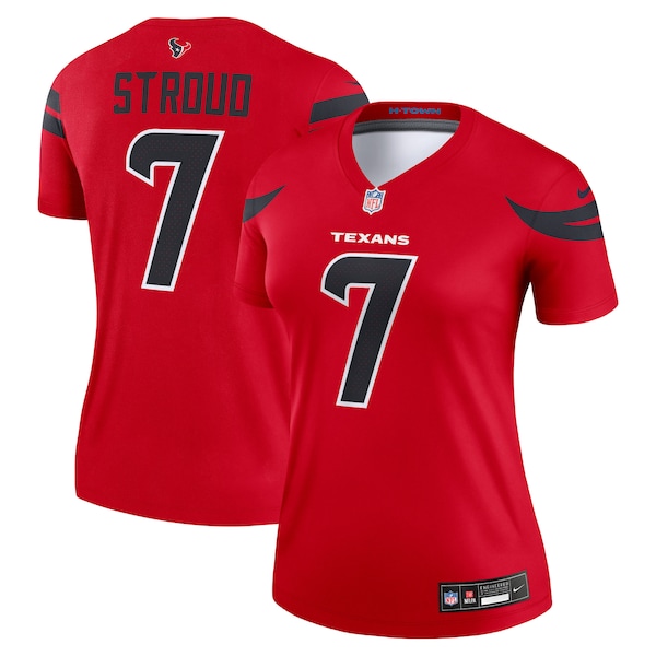 C.J. Stroud Houston Texans Nike Women's Alternate Legend Player Performance Top -  Red/Navy
