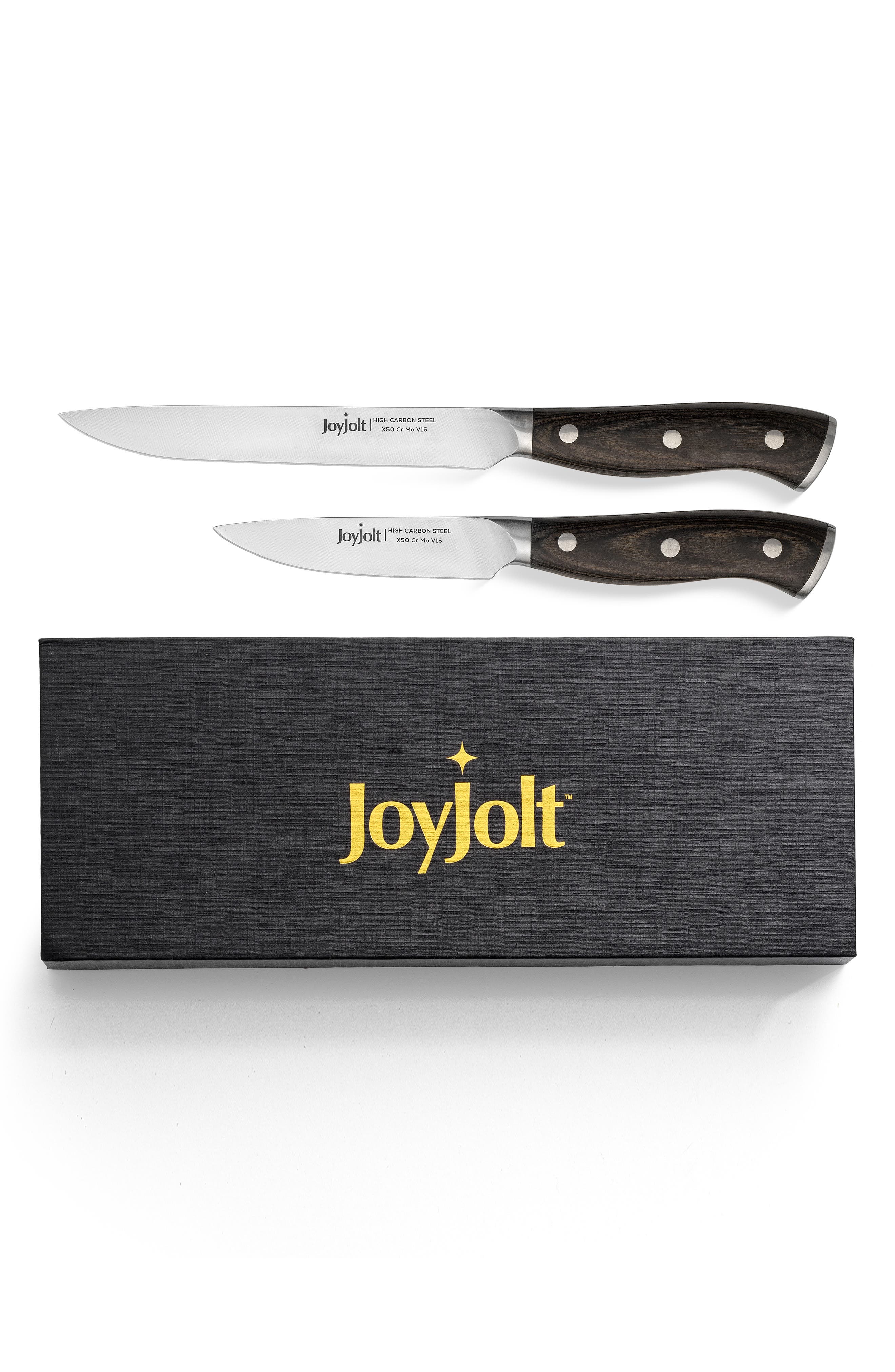 JoyJolt Stainless Steel Utility Knife & Paring Knife 2-Piece Set