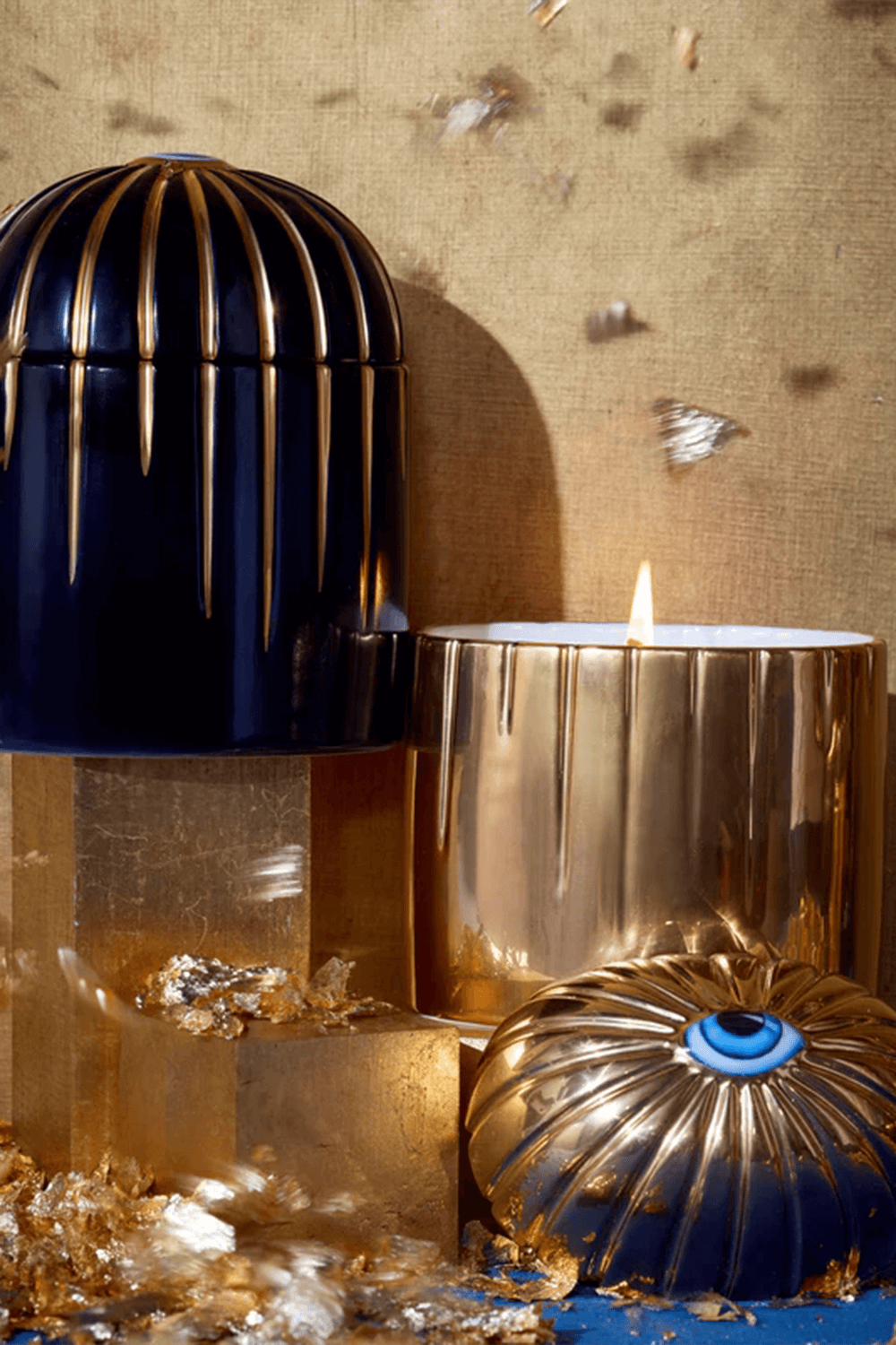 LOBJET Lita-Candle Blue+Gold