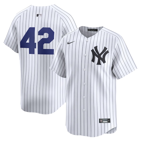 New York Yankees Nike 2024 Jackie Robinson Day Home Limited Jersey – White