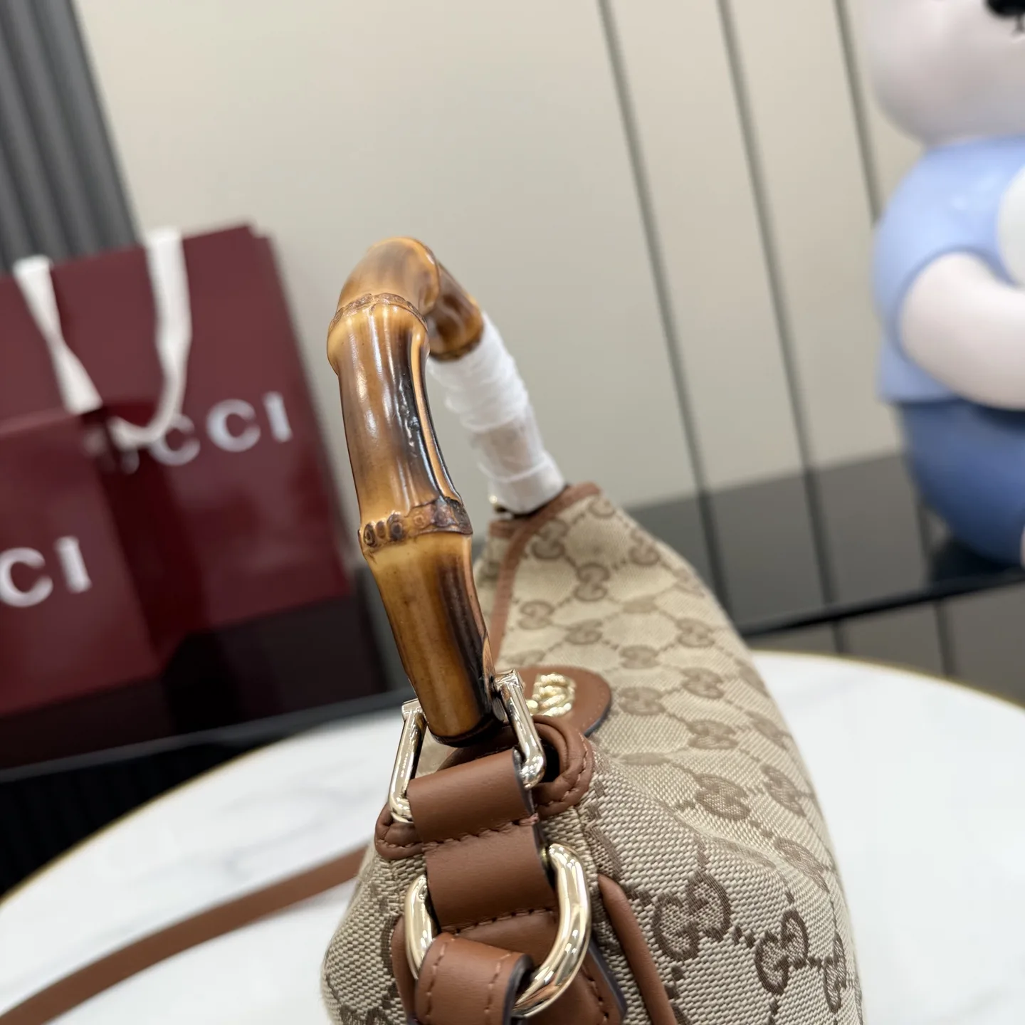 Gucci Brown GG Supreme Canvas Top Handle Bag product photo from LabelPicks