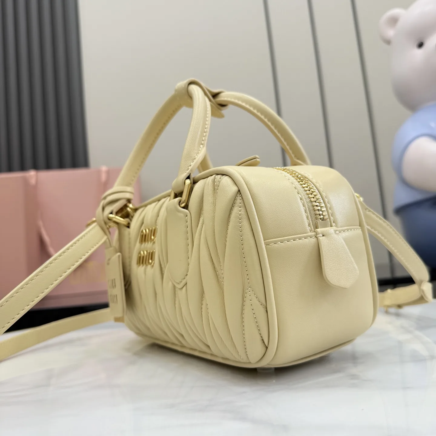 Miu Miu Lambskin Matelasse Top Handle Bag product photo from LabelPicks