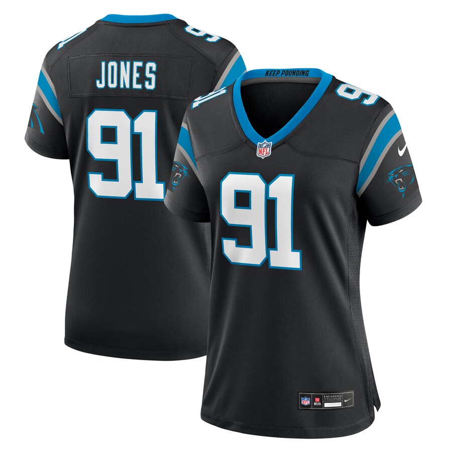 Kobe Jones Carolina Panthers Nike Women's Team Game Jersey - Black