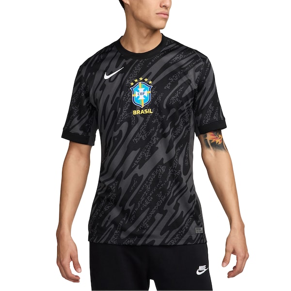 Brazil National Team Nike 2024 Goalkeeper Replica Stadium Jersey - Anthracite