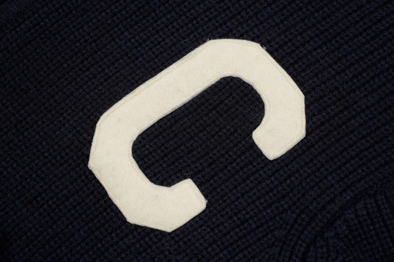 CELINE Navy C-Patch Wool Hooded Zip Jacket product photo from LabelPicks