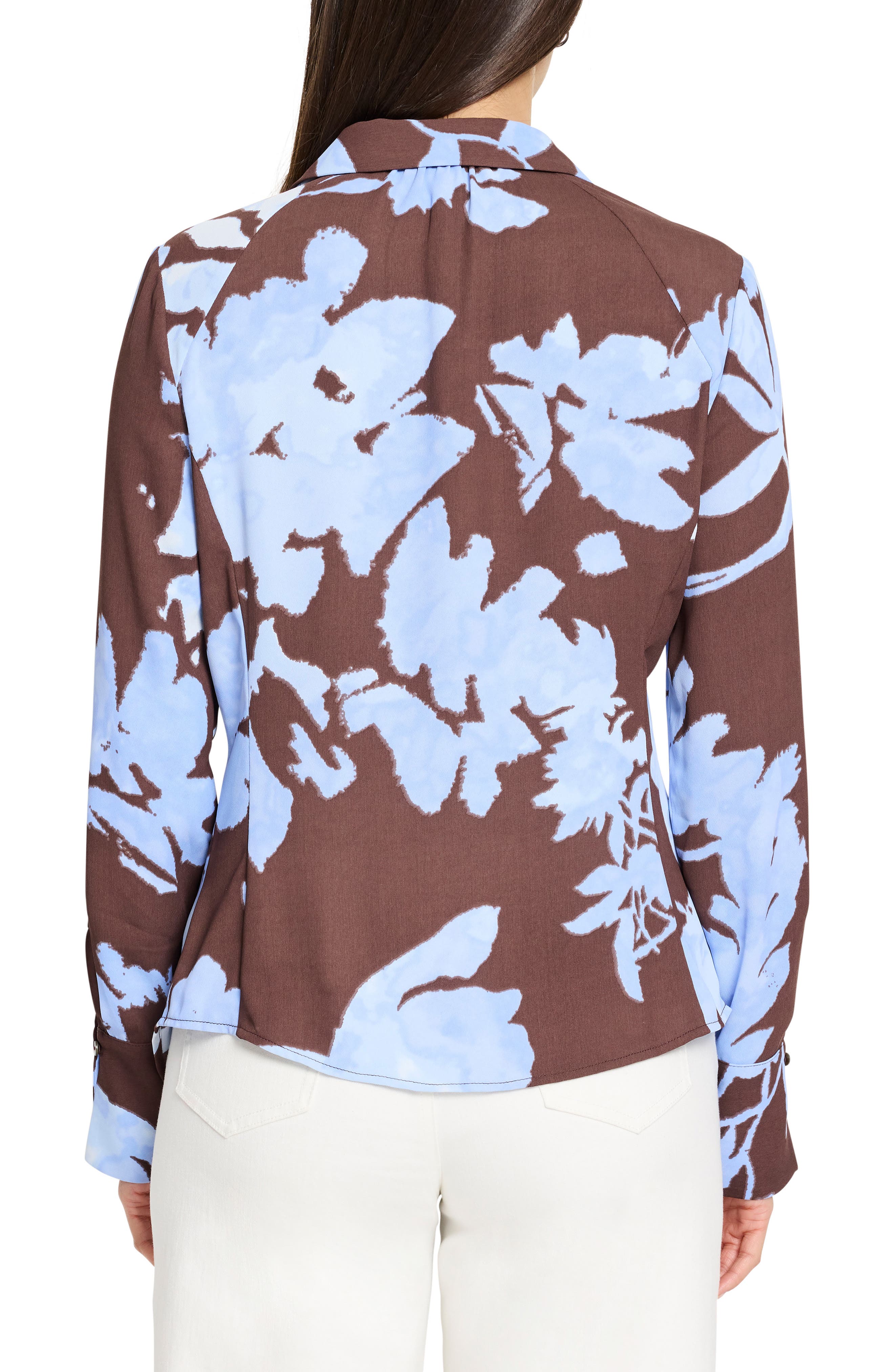 NIC+ZOE Cloud Blossom Long Sleeve Button-Up Shirt