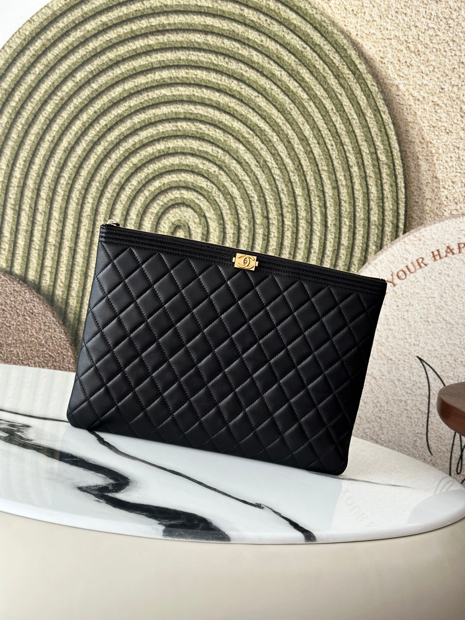 Chanel lambskin handbag Leboy new