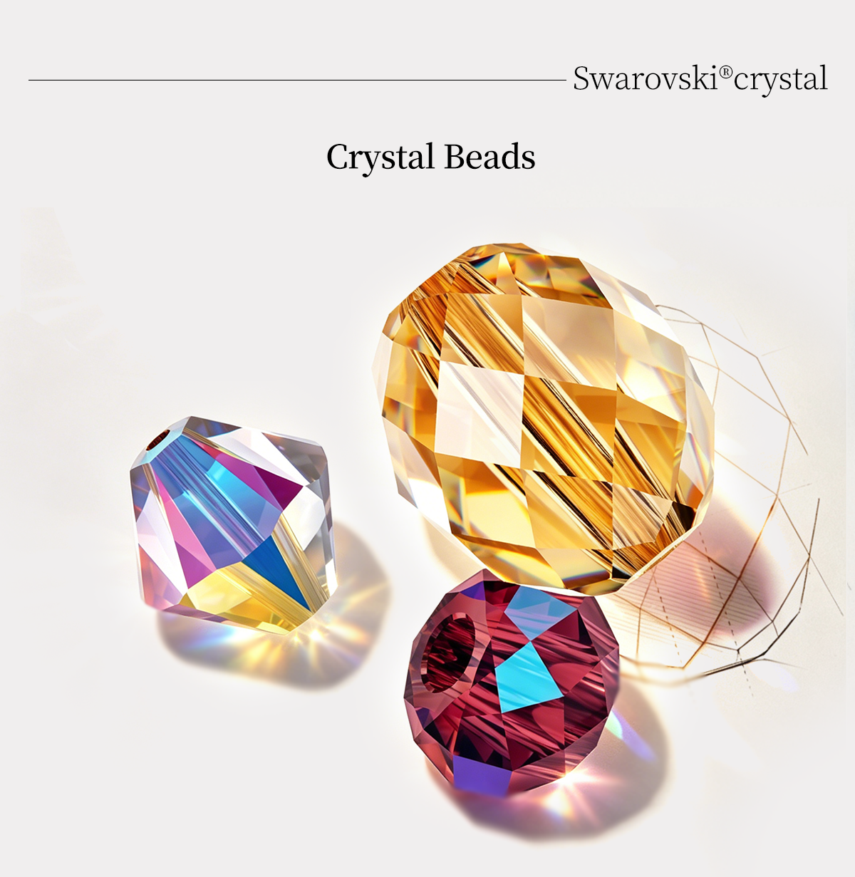 Swarovski Crystal Beads collection – faceted beads and bicones